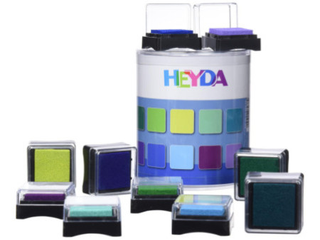 HEYDA Set de tampons encreurs 'Aqua', 10 tampons encreurs
