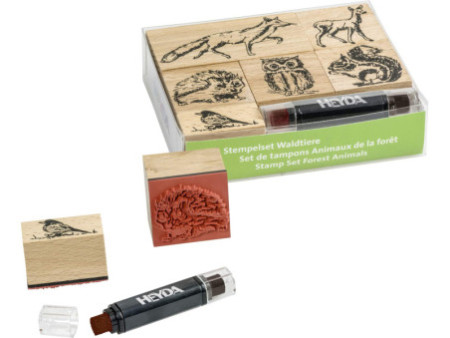 HEYDA Kit de tampons à motifs 'animaux de la fôret',6 pièces