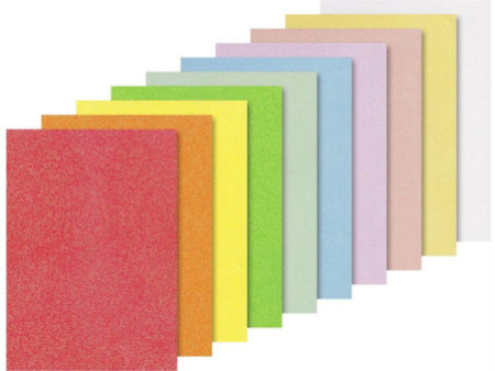 HEYDA Set cartons à paillettes 'Iris', A4, 200 g/m2, par 10