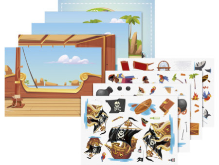 HEYDA Set de cartes transferts rub-on 'Pirate'