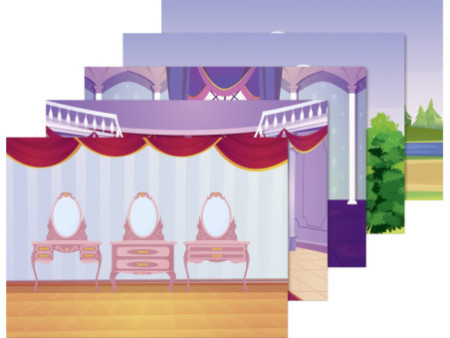 HEYDA Set de cartes transferts rub-on 'Princesse'