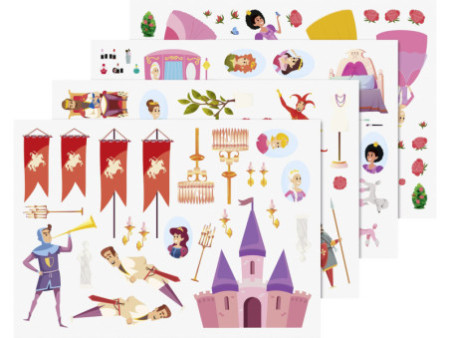 HEYDA Set de cartes transferts rub-on 'Princesse'