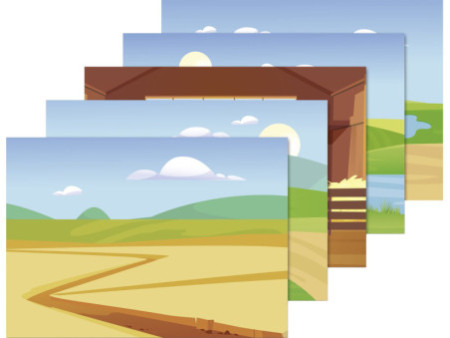 HEYDA Set de cartes transferts rub-on 'Ferme'