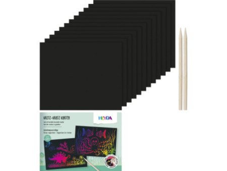 HEYDA Set de cartes à gratter, 210 g/m2, 176 x 125 mm