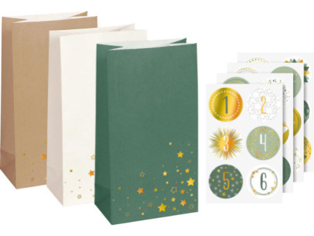 HEYDA Kit calendrier de l'Avent, sachets en papier, petit