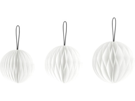 HEYDA Set décoration 'Balle en nid d'abeille', blanc