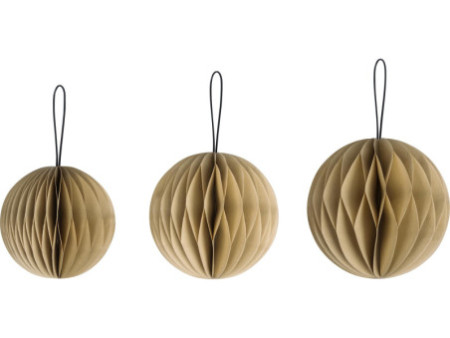 HEYDA Set décoration 'Balle en nid d'abeille', naturel