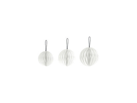 HEYDA Set décoration 'Balle en nid d'abeille', vert foncé