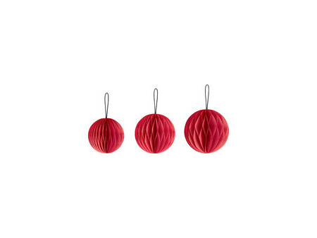 HEYDA Set décoration 'Balle en nid d'abeille', vert foncé