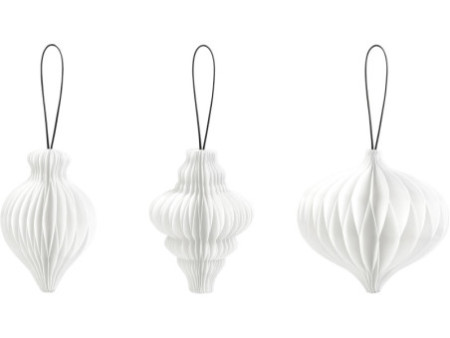 HEYDA Set décoration 'Goutte en nid d'abeille', blanc