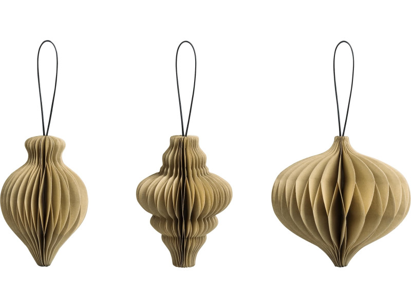 HEYDA Set décoration 'Goutte en nod d'abeille', naturel