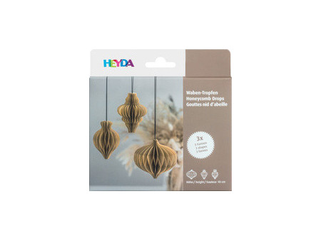 HEYDA Set décoration 'Goutte en nid d'abeille', vert