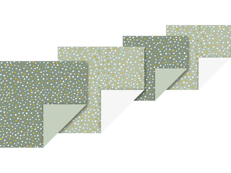 HEYDA Set de feuilles de papier à plier 'Sapin eucalyptus'