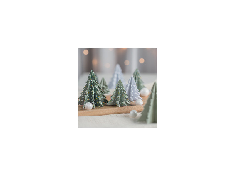 HEYDA Set de feuilles de papier à plier 'Xmas', présentoir