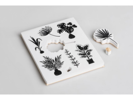 HEYDA Set tampons caoutchouc mousse 'feuilles'