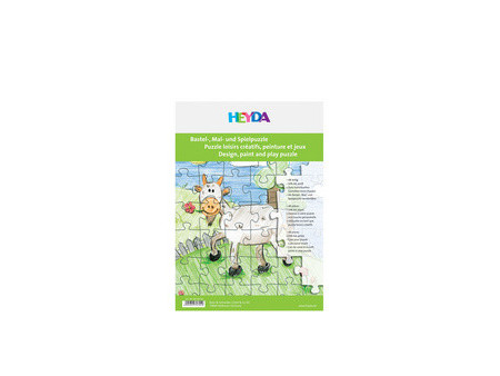 HEYDA Puzzle vierge, 12 pièces, 350 x 500 mm, blanc