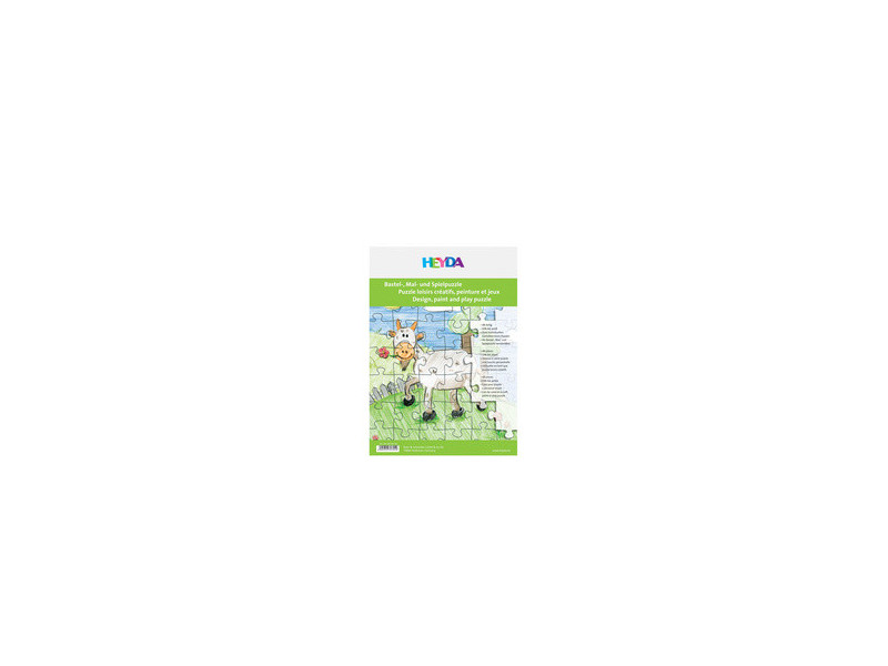 HEYDA Puzzle vierge, 12 pièces, 350 x 500 mm, blanc