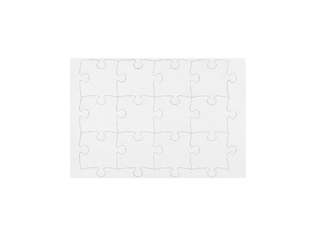 HEYDA Puzzle vierge, 12 pièces, 350 x 500 mm, blanc