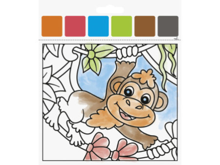 HEYDA Kit d'aquarelles 'Animaux du zoo', 10 motifs