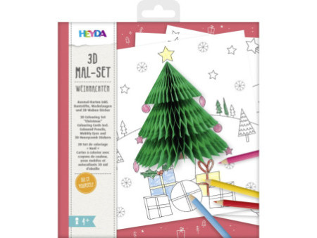 HEYDA Kit de coloriage 3D 'Noël', 15 pièces