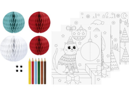 HEYDA Kit de coloriage 3D 'Hiver', 15 pièces