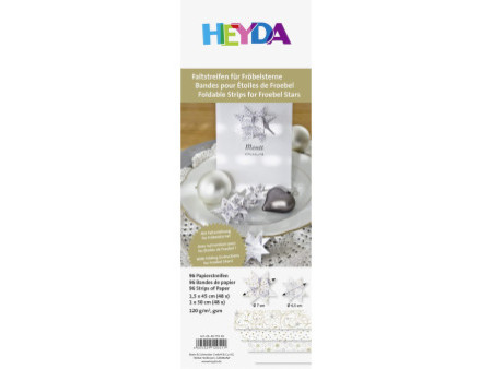 HEYDA Bande de papier à plier pour mini-étoiles, blanc