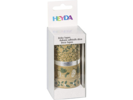 HEYDA Ruban adhésif décoratif Nature, vert / argent