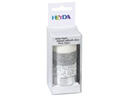 HEYDA Ruban adhésif décoratif Effets, argent
