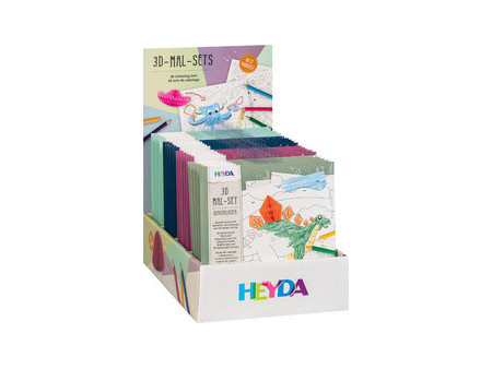 HEYDA Kit de coloriage 3D 'Everyday', présentoir