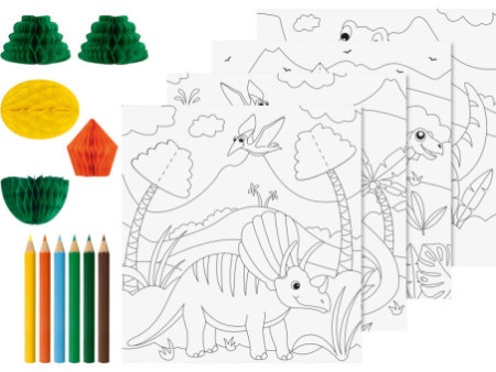 HEYDA Kit de coloriage 3D 'Dinosaure', 15 pièces