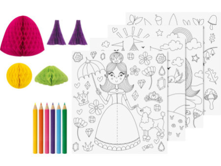 HEYDA Kit de coloriage 3D 'Princesse', 15 pièces