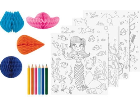 HEYDA Kit de coloriage 3D 'Fonds marins', 15 pièces