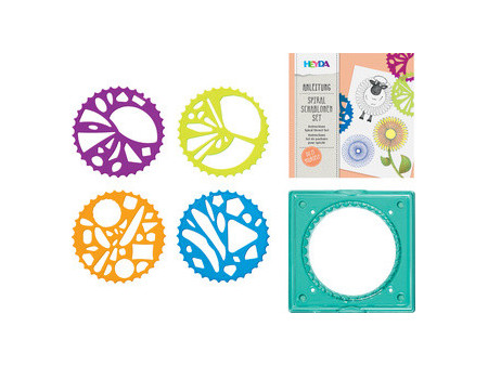HEYDA Kit de pochoirs spirales, 5 pièces