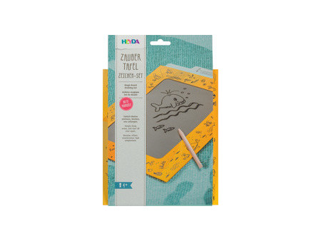 HEYDA Ardoise magique, incl. stylet en bois, jaune