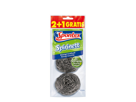 Spontex Spirale à récurer en inox Spirinett, 2+1 GRATUIT