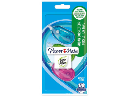 Paper:Mate Ruban correcteur DRYLINE GRIP I-Mini blister de 3