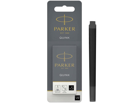 PARKER Cartouche d'encre longue QUINK, en blister, noir