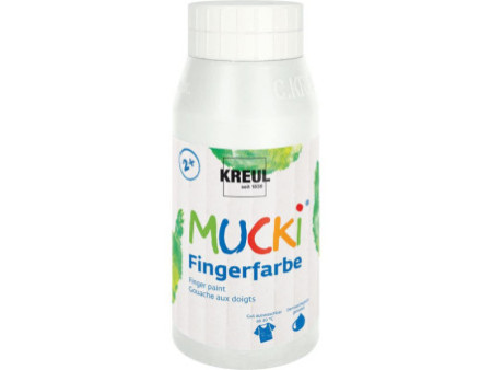 KREUL Gouache aux doigts 'MUCKI', 750 ml, blanc