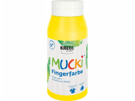 KREUL Gouache aux doigts 'MUCKI', 750 ml, jaune