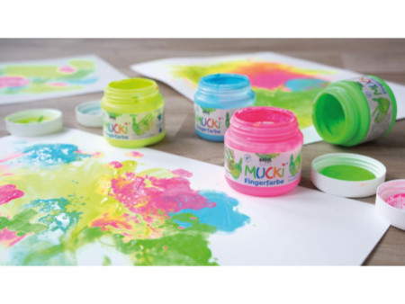 KREUL Gouache aux doigts 'MUCKI', 150 ml, kit de 4