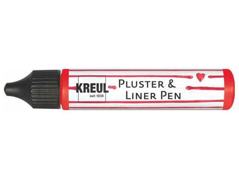 KREUL Pluster & Liner Pen, 29 ml, fraise