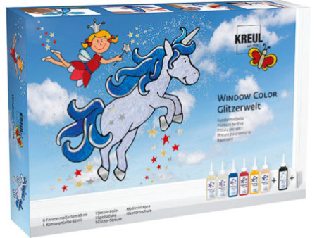 KREUL Window Color, kit monde pailleté