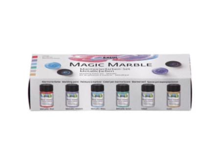 KREUL Peinture à marbrer 'Magic Marble', set de peintures