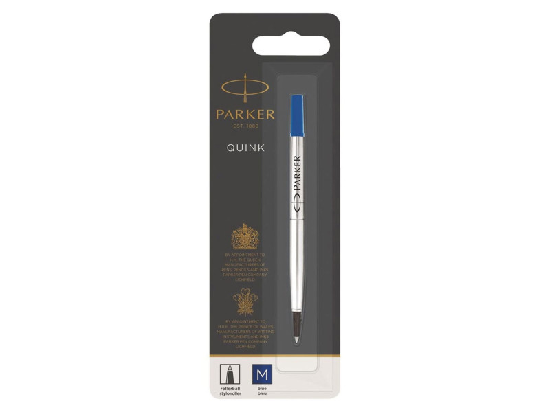 PARKER Recharge pour rollerball QUINK, 0,7 mm, blister, bleu