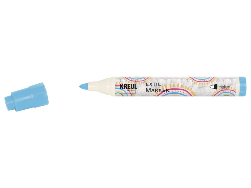 KREUL Marqueur textile medium, bleu lumière