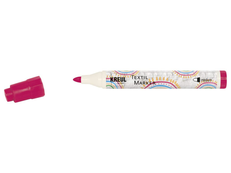 KREUL Marqueur textile medium, rouge carmin
