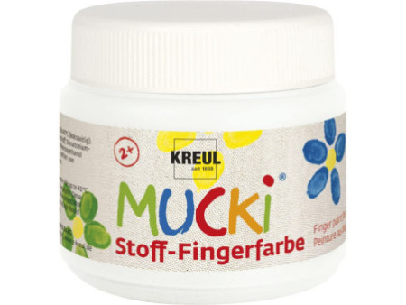 KREUL Gouache aux doigts textile 'MUCKI', 150 ml, blanc