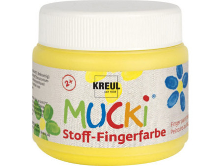 KREUL Gouache aux doigts textile 'MUCKI', 150 ml, jaune