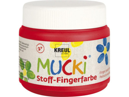 KREUL Gouache aux doigts textile 'MUCKI', 150 ml, rouge