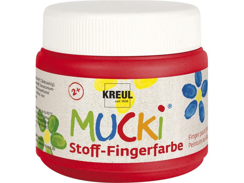 KREUL Gouache aux doigts textile 'MUCKI', 150 ml, rouge